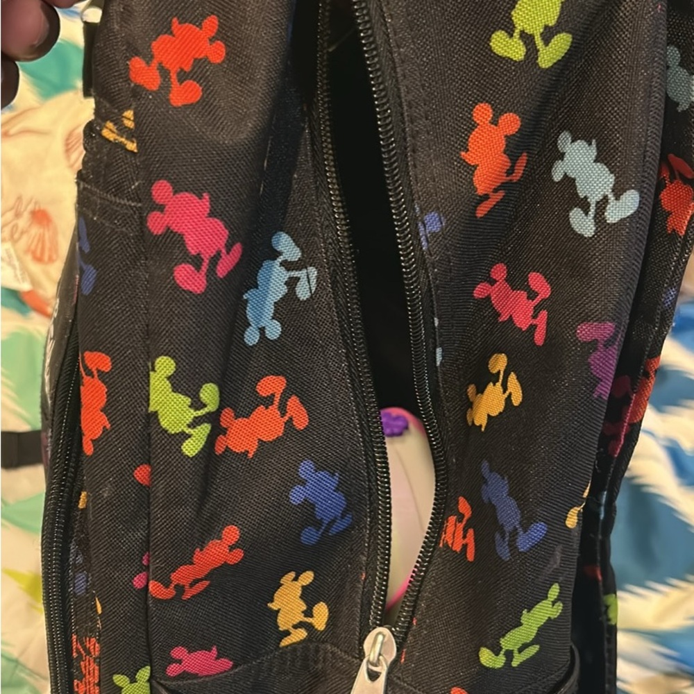 Disney Multicolor Mickey Mouse Pattern Backpack - image 2